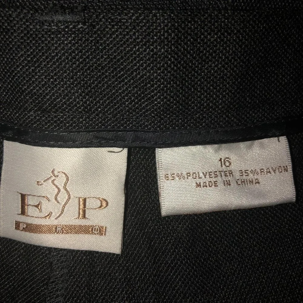 EP PRO Sz 16 Charcoal Gray Women's Pockets 1/2 Elastic Golf Shorts/Mom Shorts - Picture 2 of 4